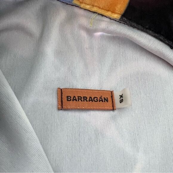 BARRAGÁN Velvet Floral Woman Shirt Vintage Style Stretch Comfort Wear Size XS - Picture 7 of 8